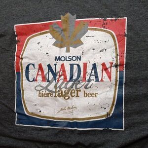 Molson Canadian Lager beer graphic Mens Lg Short Sleeve T-shirt
